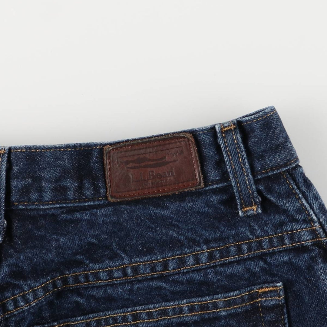 LLBean Straight Denim Pants, Women's Size L (W30) cotton blue type Vintage Second Hand