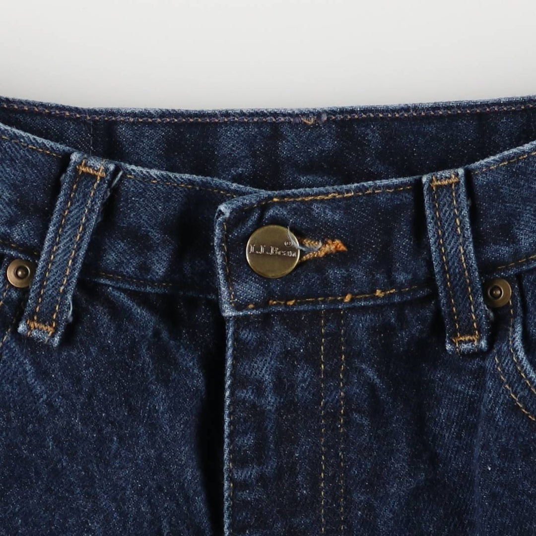 LLBean Straight Denim Pants, Women's Size L (W30) cotton blue type Vintage Second Hand