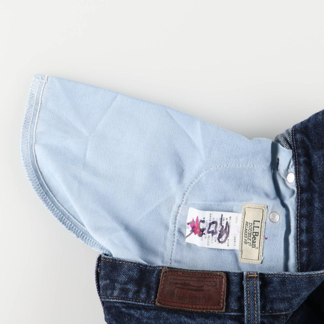 LLBean Straight Denim Pants, Women's Size L (W30) cotton blue type Vintage Second Hand
