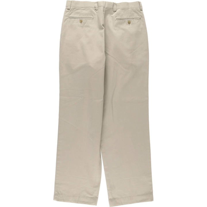 Ralph Lauren LAUREN Two-pleat Chino Pants, Women's XL (W33) cotton Beige type Vintage Second Hand