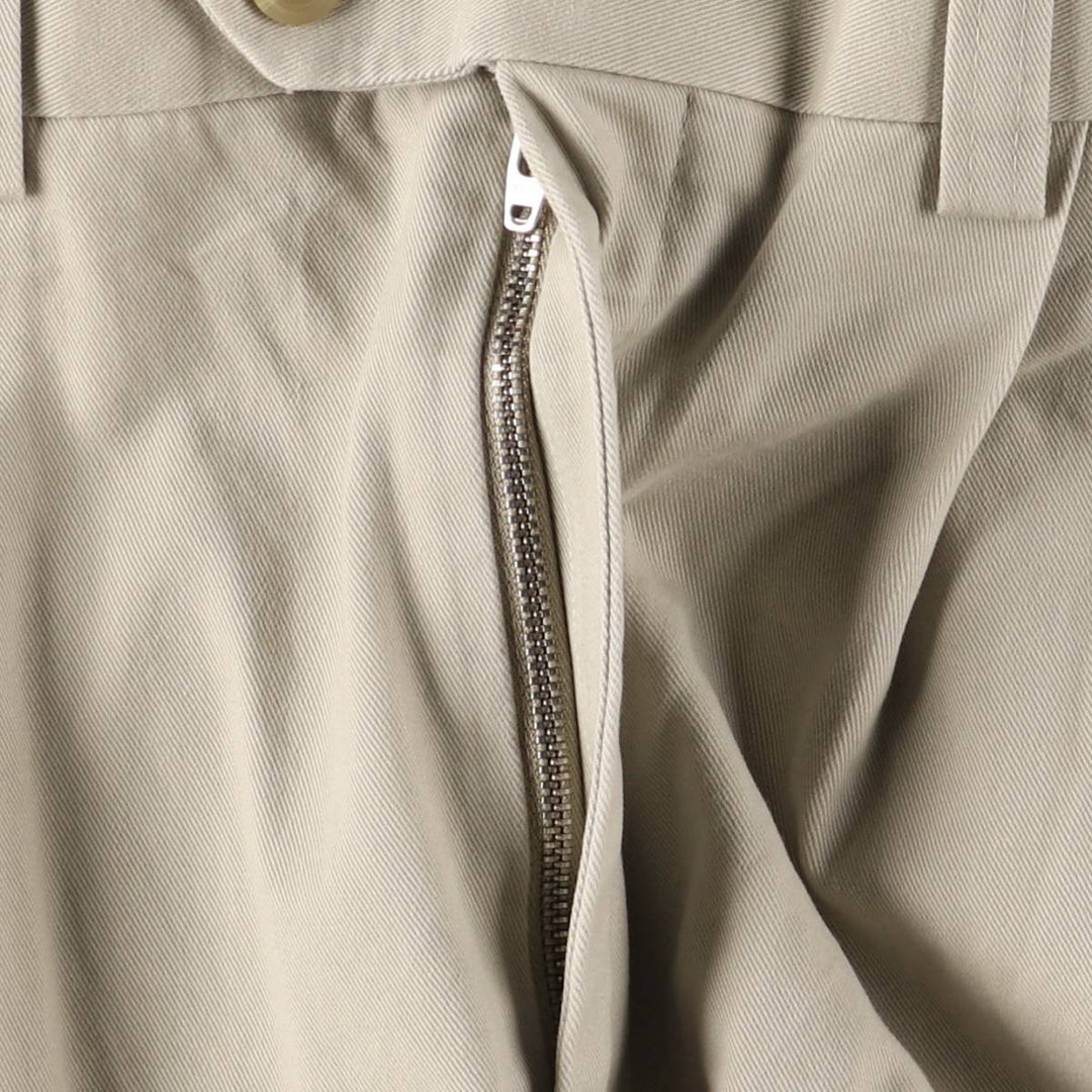 Ralph Lauren LAUREN Two-pleat Chino Pants, Women's XL (W33) cotton Beige type Vintage Second Hand