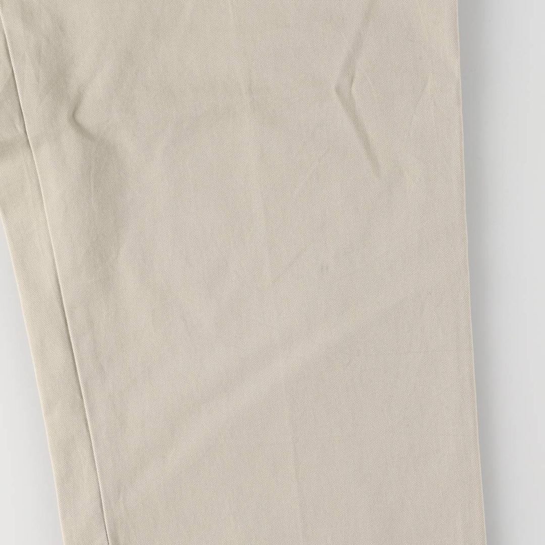 Ralph Lauren LAUREN Two-pleat Chino Pants, Women's XL (W33) cotton Beige type Vintage Second Hand