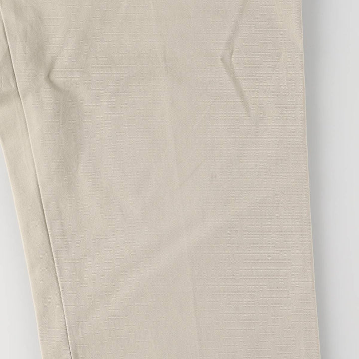 Ralph Lauren LAUREN Two-pleat Chino Pants, Women's XL (W33) cotton Beige type Vintage Second Hand