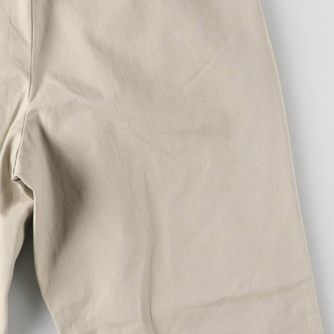 Ralph Lauren LAUREN Two-pleat Chino Pants, Women's XL (W33) cotton Beige type Vintage Second Hand