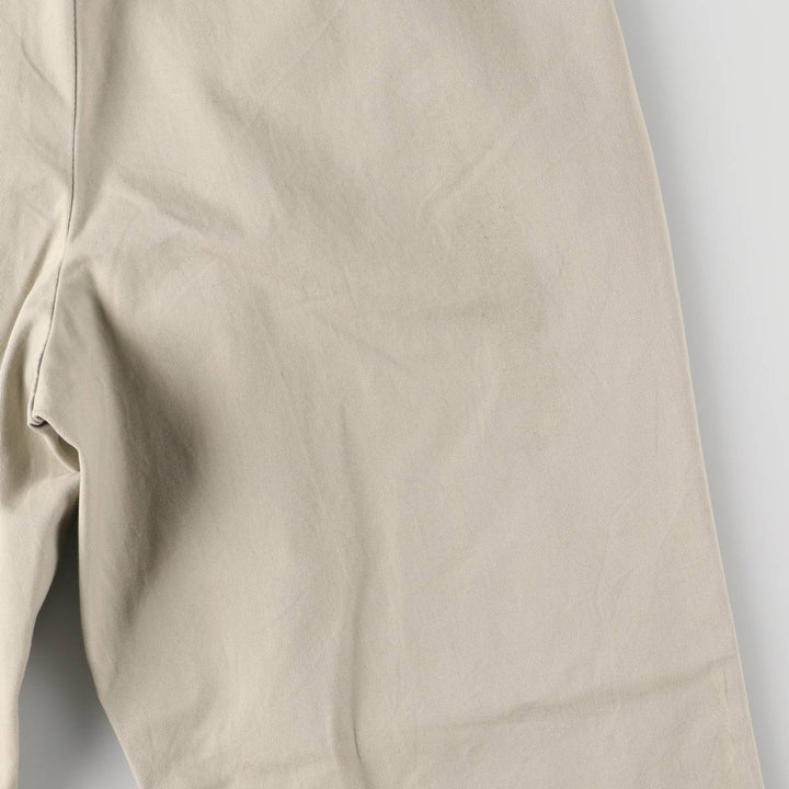 Ralph Lauren LAUREN Two-pleat Chino Pants, Women's XL (W33) cotton Beige type Vintage Second Hand