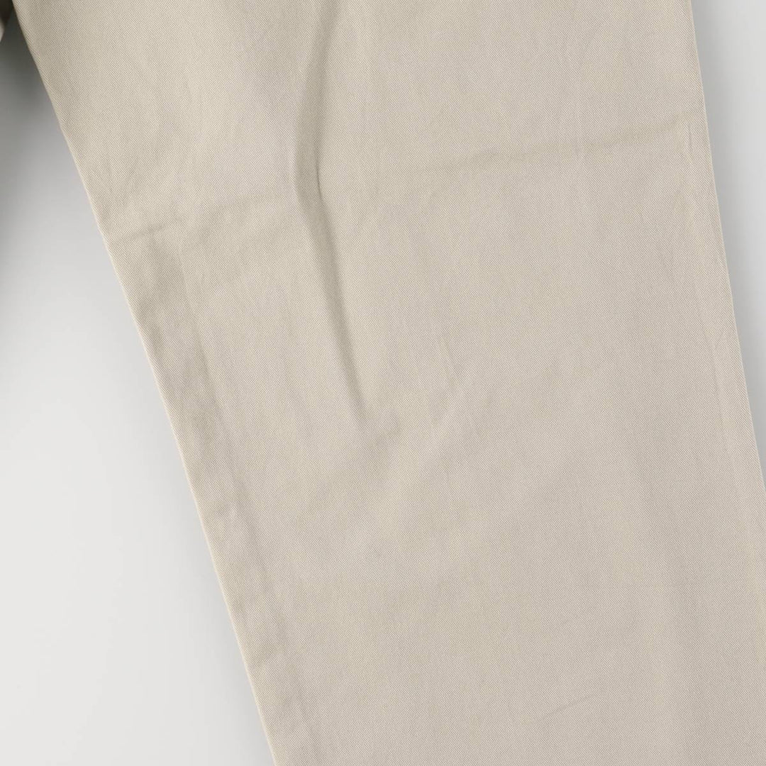 Ralph Lauren LAUREN Two-pleat Chino Pants, Women's XL (W33) cotton Beige type Vintage Second Hand