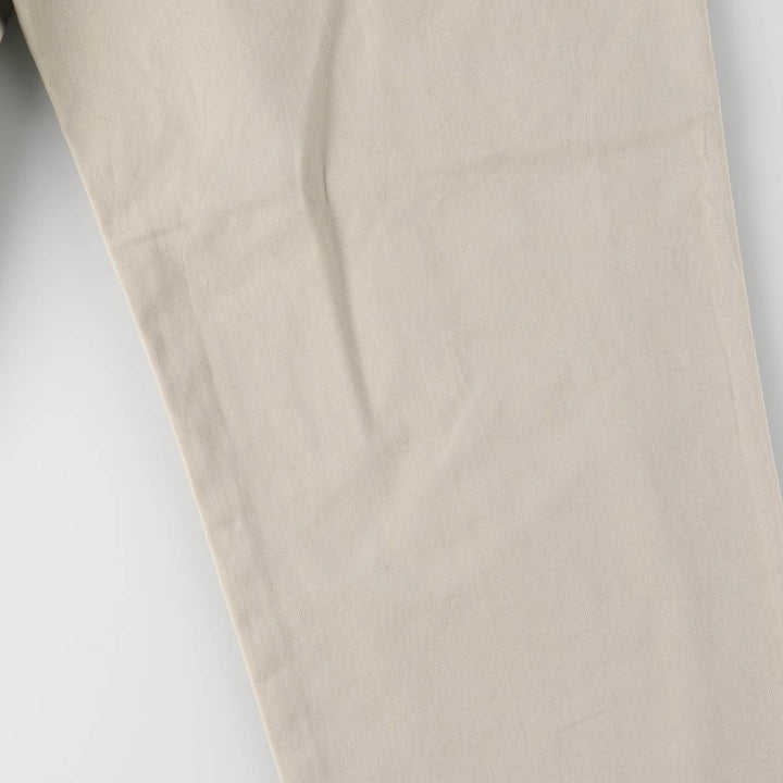 Ralph Lauren LAUREN Two-pleat Chino Pants, Women's XL (W33) cotton Beige type Vintage Second Hand