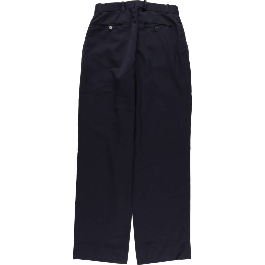 Protocol Two-pleat Slacks, Women's Size L (W30) polyester navy blue type Vintage Second Hand