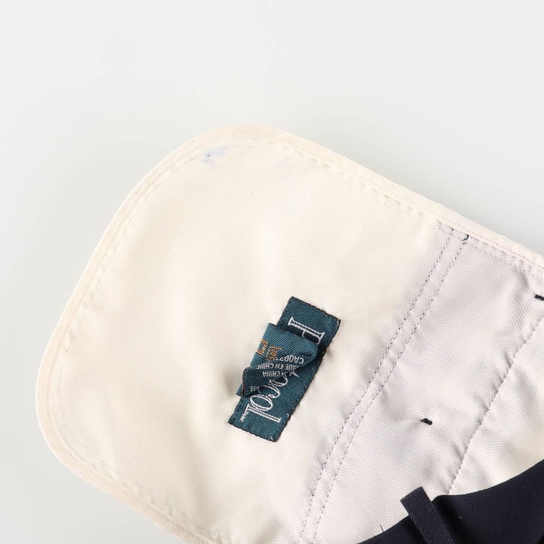 Protocol Two-pleat Slacks, Women's Size L (W30) polyester navy blue type Vintage Second Hand