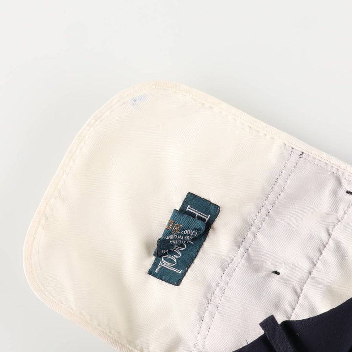 Protocol Two-pleat Slacks, Women's Size L (W30) polyester navy blue type Vintage Second Hand