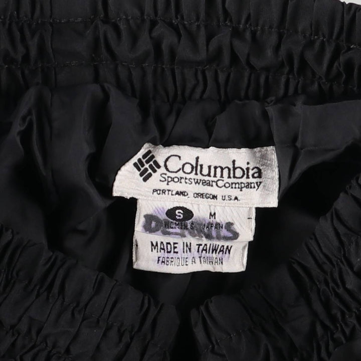 90'S Vintage Columbia Nylon Pants, Women's Size Small Nylon black type Vintage Second Hand
