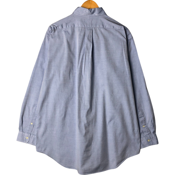 Ralph Lauren YARMOUTH long sleeve button down shirt, men's size L cotton Blue type light blue Vintage Second Hand