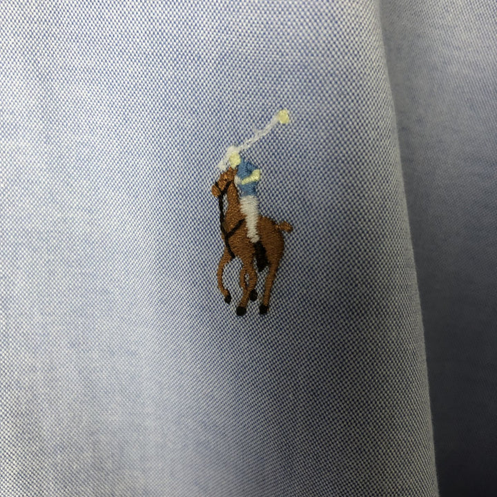 Ralph Lauren YARMOUTH long sleeve button down shirt, men's size L cotton Blue type light blue Vintage Second Hand