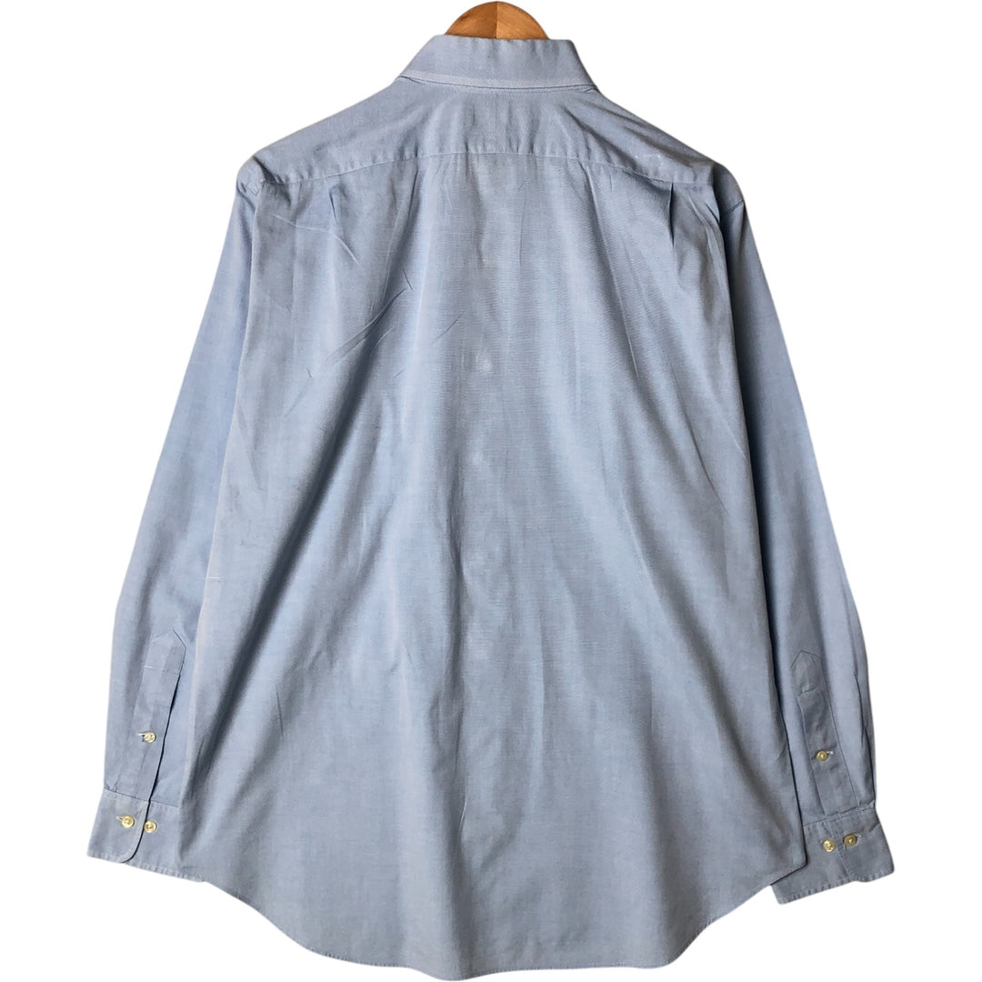 Ralph Lauren POLO by Ralph Lauren REGENT Wide collar long sleeve cotton shirt Men's L size cotton Blue type light blue Vintage Second Hand