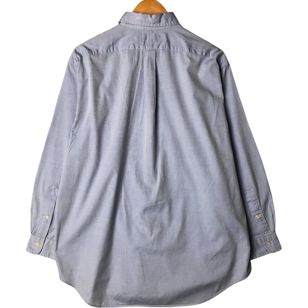 Ralph Lauren YARMOUTH long sleeve button down shirt, men's size L cotton Blue type light blue Vintage Second Hand