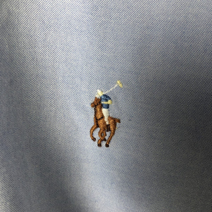 Ralph Lauren YARMOUTH long sleeve button down shirt, men's size L cotton Blue type light blue Vintage Second Hand
