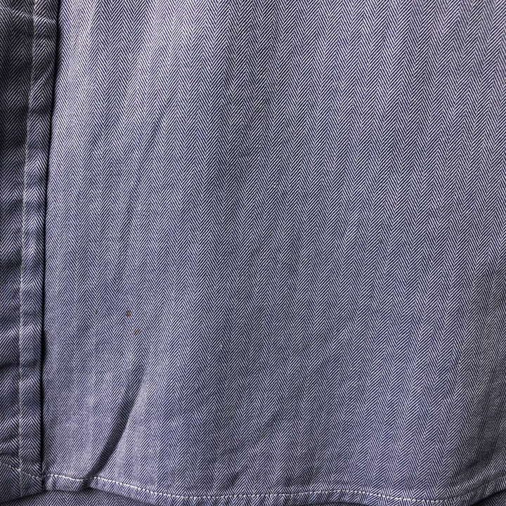 Ralph Lauren YARMOUTH Herringbone Long Sleeve Button Down Shirt Men's XL cotton blue type Vintage Second Hand