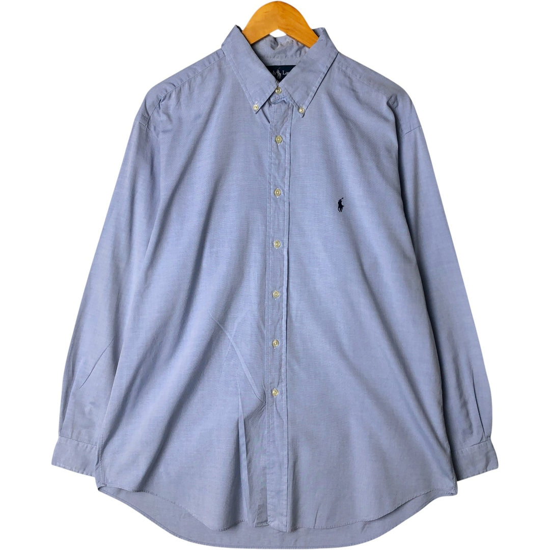 Ralph Lauren Classic Fit Long Sleeve Button Down Shirt Men's XL cotton Blue type light blue Vintage Second Hand