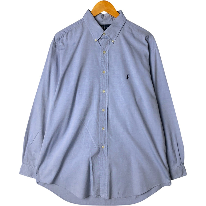Ralph Lauren Classic Fit Long Sleeve Button Down Shirt Men's XL cotton Blue type light blue Vintage Second Hand