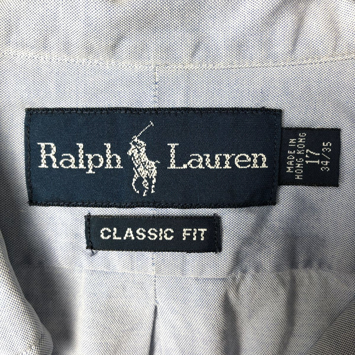 Ralph Lauren Classic Fit Long Sleeve Button Down Shirt Men's XL cotton Blue type light blue Vintage Second Hand