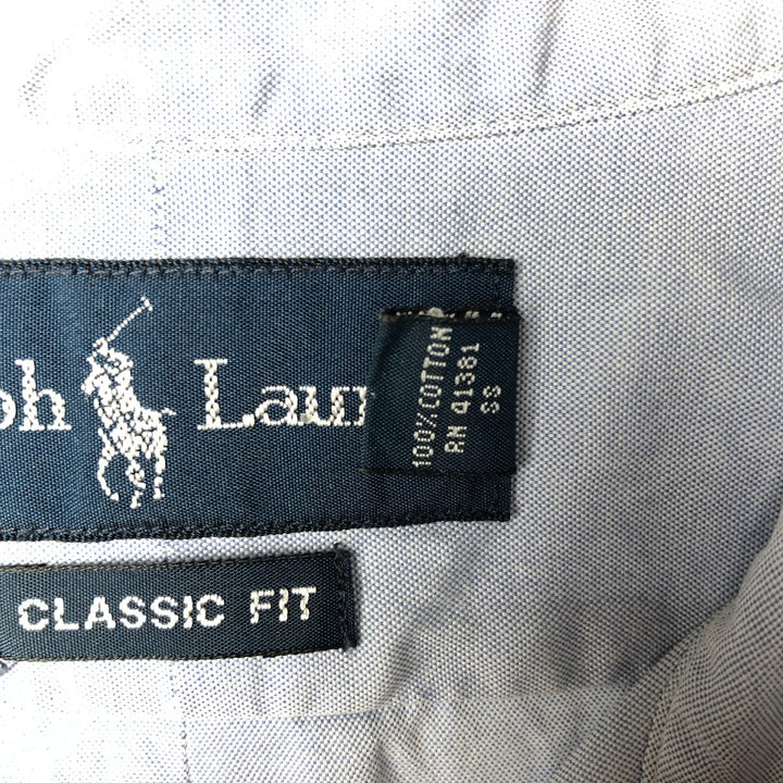 Ralph Lauren Classic Fit Long Sleeve Button Down Shirt Men's XL cotton Blue type light blue Vintage Second Hand