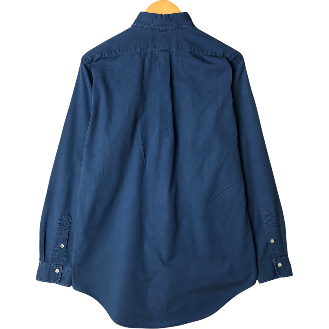 Ralph Lauren long sleeve button down shirt, men's size M cotton blue type Vintage Second Hand