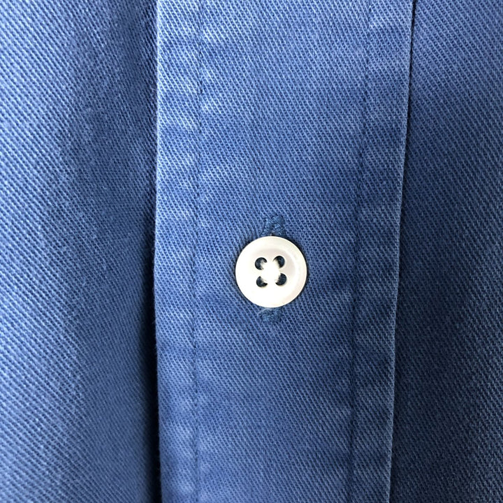 Ralph Lauren long sleeve button down shirt, men's size M cotton blue type Vintage Second Hand