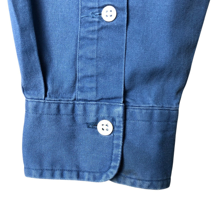 Ralph Lauren long sleeve button down shirt, men's size M cotton blue type Vintage Second Hand
