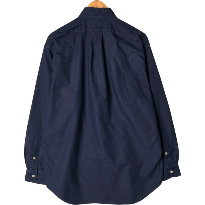 Ralph Lauren Golf Tilden long-sleeved button-down shirt, men's size M cotton navy blue type Vintage Second Hand