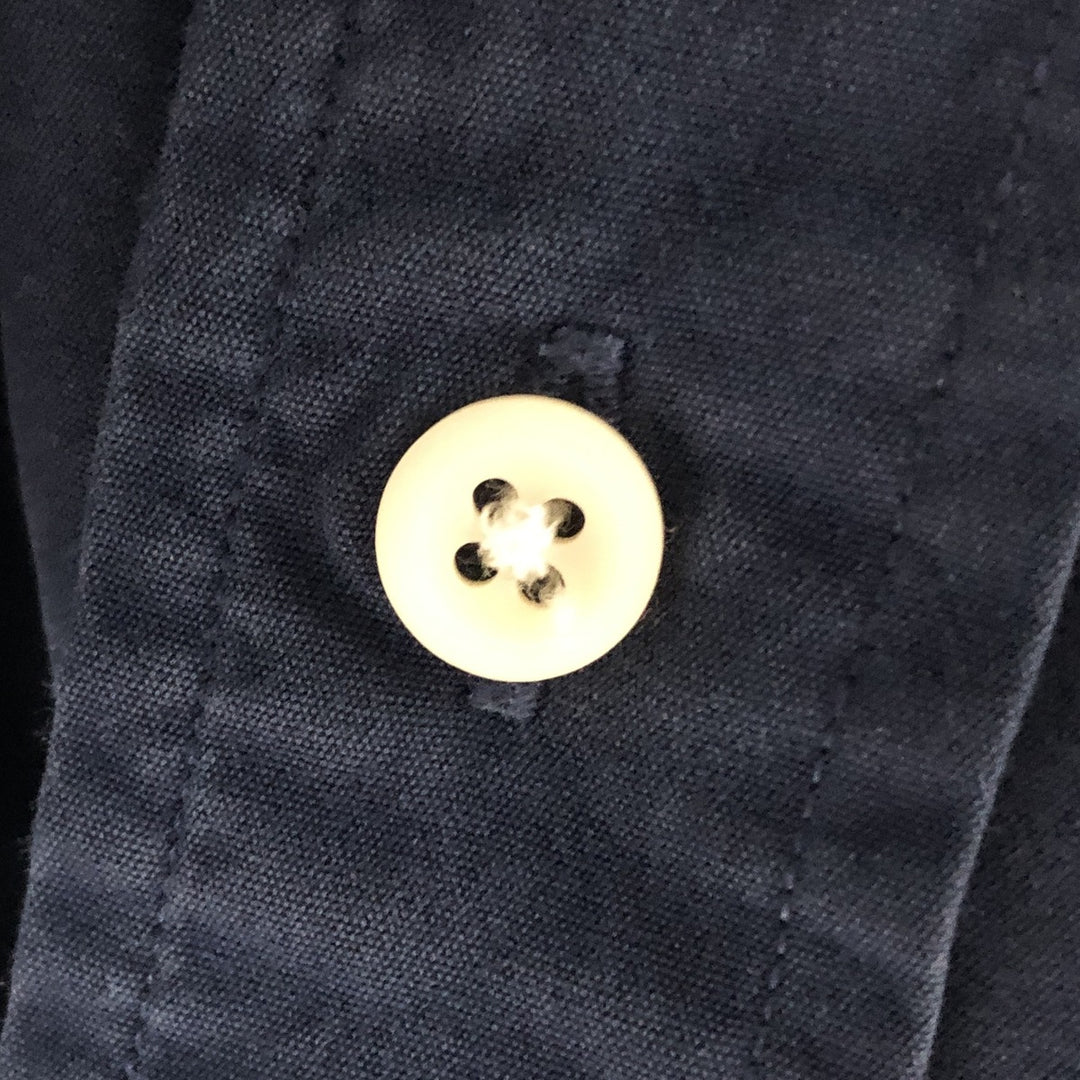 Ralph Lauren Classic Fit long sleeve button down shirt, men's size M cotton Navy blue Vintage Second Hand