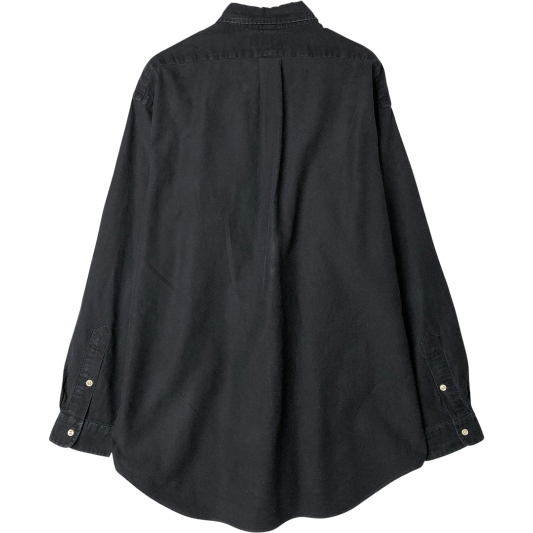 Ralph Lauren BLAKE long sleeve button down shirt, men's size L cotton black type Vintage Second Hand