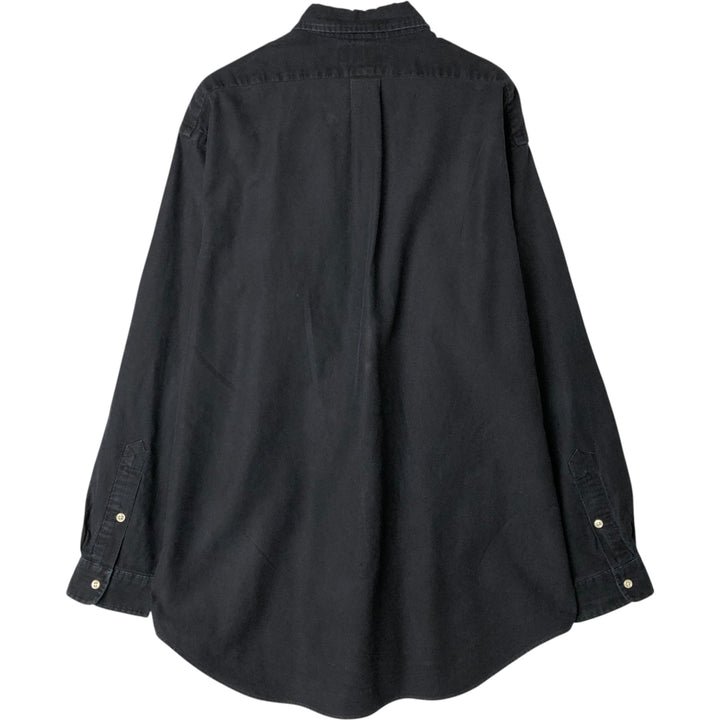 Ralph Lauren BLAKE long sleeve button down shirt, men's size L cotton black type Vintage Second Hand