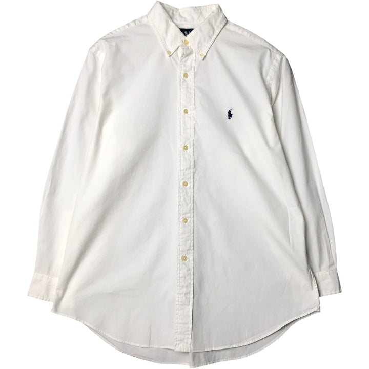 Ralph Lauren Classic Fit Long Sleeve Button Down Shirt, Men's Size L cotton white type Vintage Second Hand