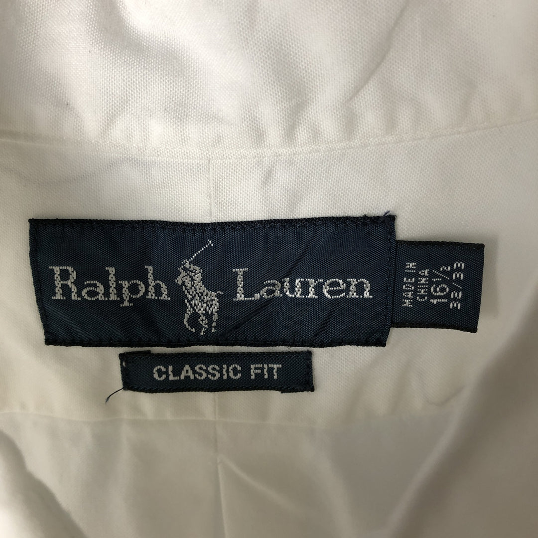 Ralph Lauren Classic Fit Long Sleeve Button Down Shirt, Men's Size L cotton white type Vintage Second Hand