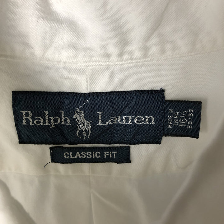 Ralph Lauren Classic Fit Long Sleeve Button Down Shirt, Men's Size L cotton white type Vintage Second Hand