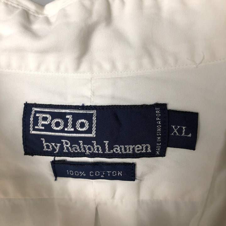 Ralph Lauren POLO by Ralph Lauren long sleeve cotton shirt, men's XL size cotton white type Vintage Second Hand
