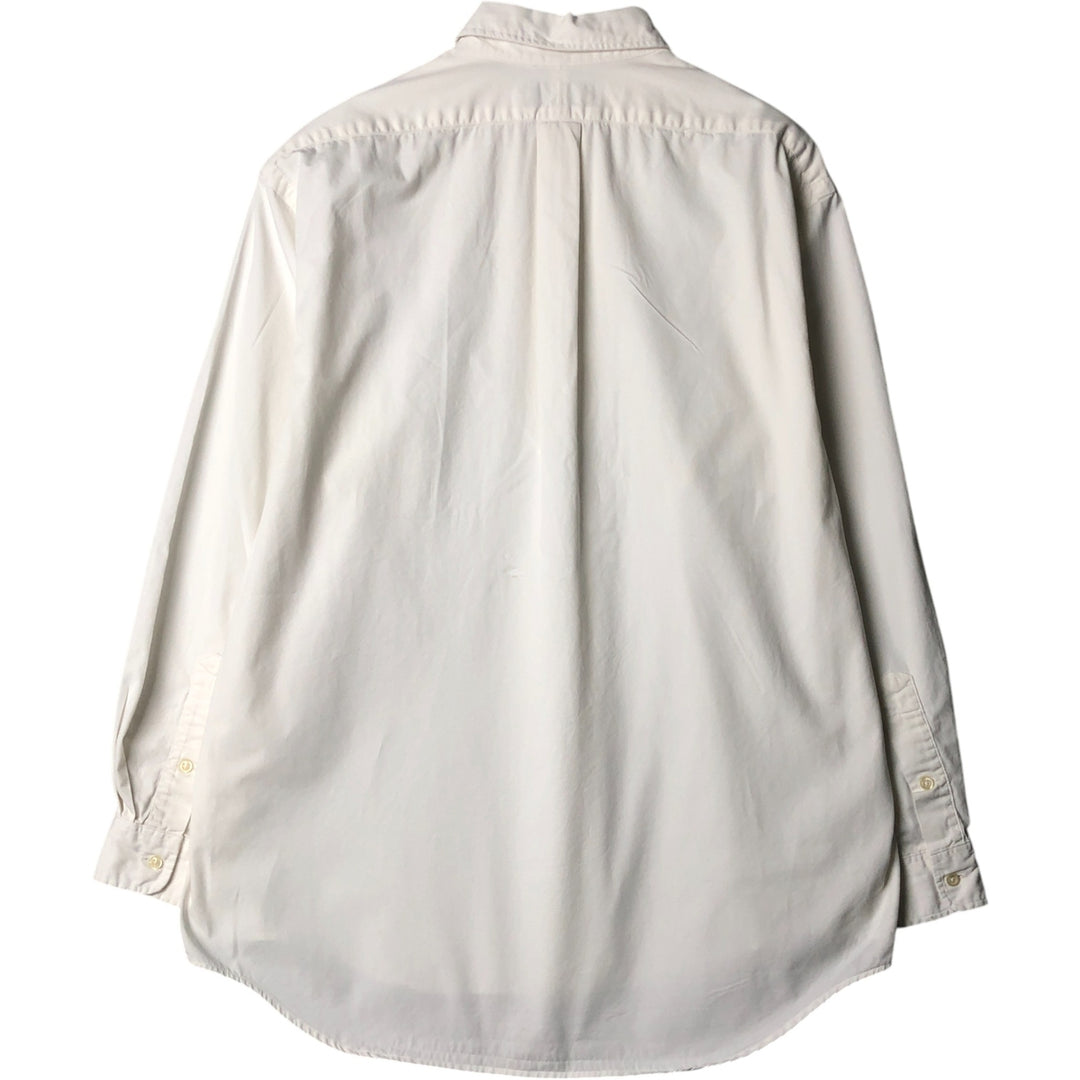 Ralph Lauren POLO by Ralph Lauren long-sleeved button-down shirt, made in Canada, men's size L cotton white type Vintage Second Hand