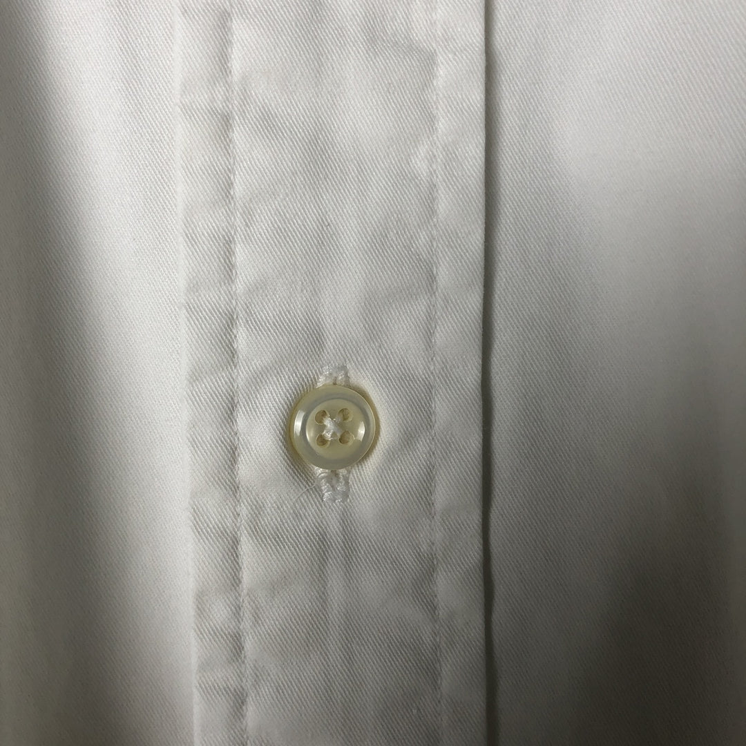 Ralph Lauren POLO by Ralph Lauren long-sleeved button-down shirt, made in Canada, men's size L cotton white type Vintage Second Hand