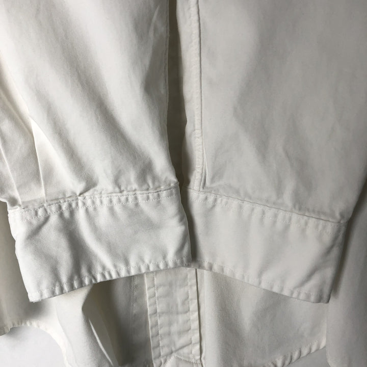 Ralph Lauren POLO by Ralph Lauren long-sleeved button-down shirt, made in Canada, men's size L cotton white type Vintage Second Hand