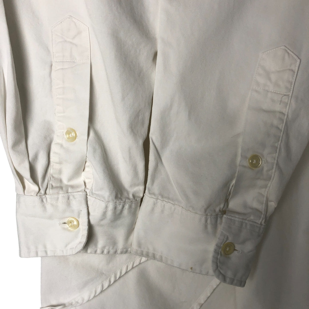 Ralph Lauren POLO by Ralph Lauren long-sleeved button-down shirt, made in Canada, men's size L cotton white type Vintage Second Hand