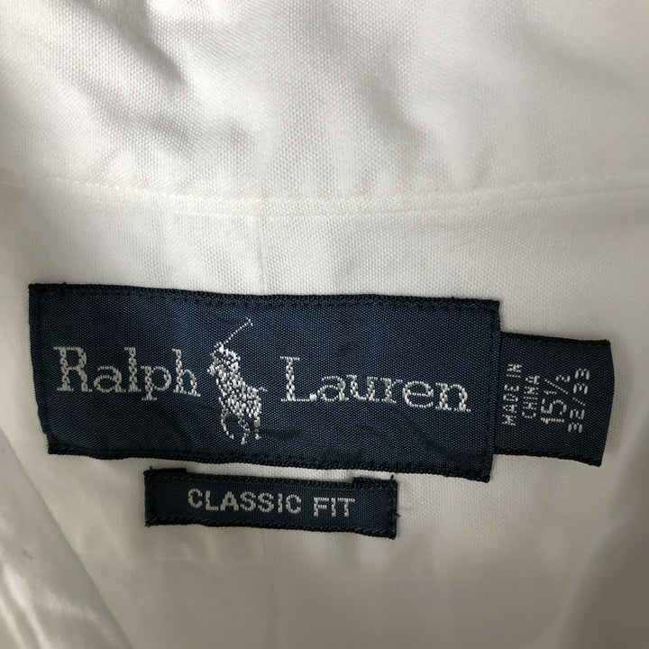 Ralph Lauren Classic Fit long sleeve button down shirt, men's size M cotton white type Vintage Second Hand