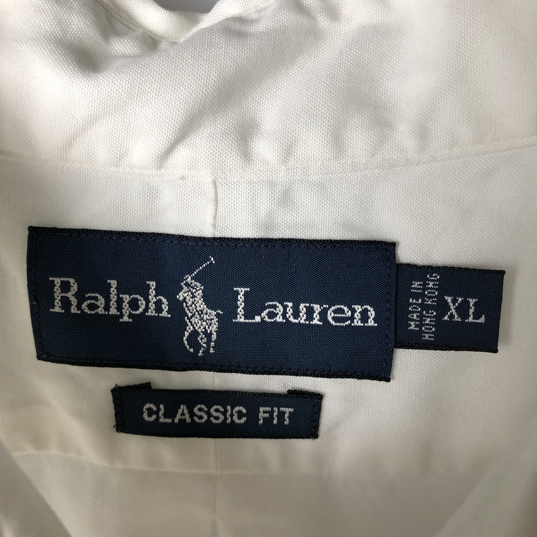 Ralph Lauren Classic Fit Long Sleeve Button Down Shirt Men's XL cotton white type Vintage Second Hand