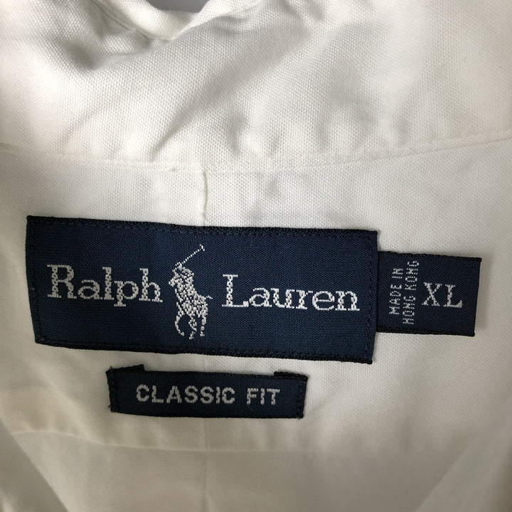 Ralph Lauren Classic Fit Long Sleeve Button Down Shirt Men's XL cotton white type Vintage Second Hand