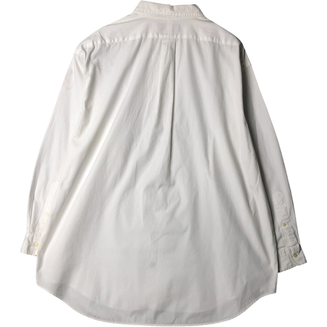 Ralph Lauren YARMOUTH long sleeve button down shirt, men's XXL size cotton white type Vintage Second Hand