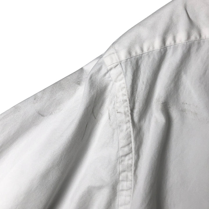 Ralph Lauren YARMOUTH long sleeve button down shirt, men's XXL size cotton white type Vintage Second Hand