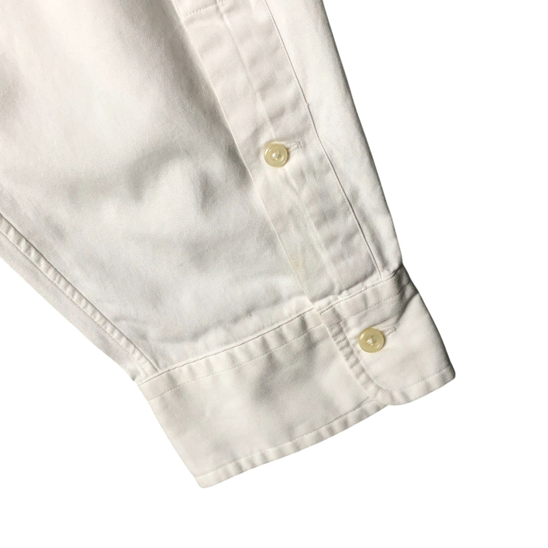 Ralph Lauren YARMOUTH long sleeve button down shirt, men's XXL size cotton white type Vintage Second Hand