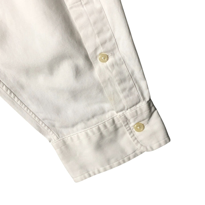 Ralph Lauren YARMOUTH long sleeve button down shirt, men's XXL size cotton white type Vintage Second Hand
