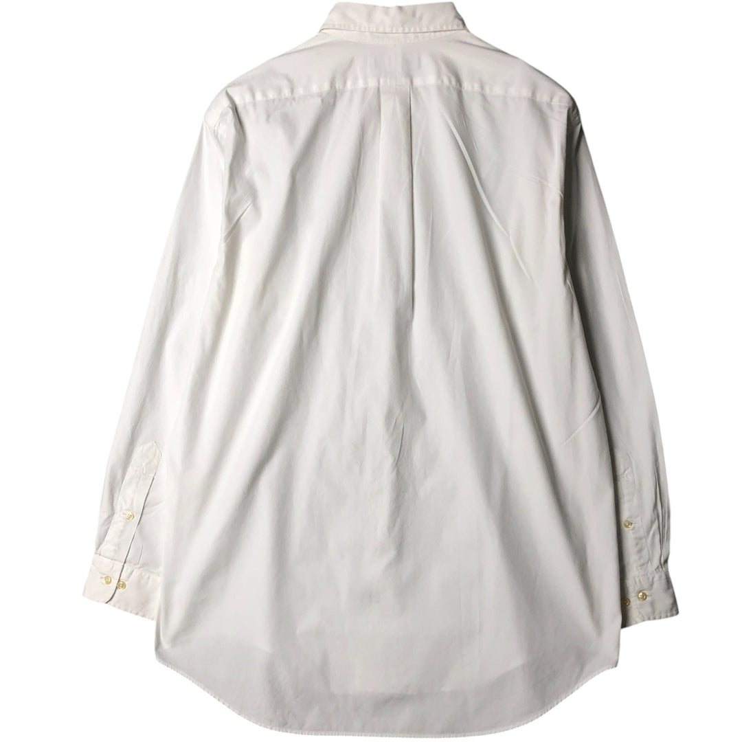 Ralph Lauren YARMOUTH long sleeve button down shirt, men's size L cotton white type Vintage Second Hand
