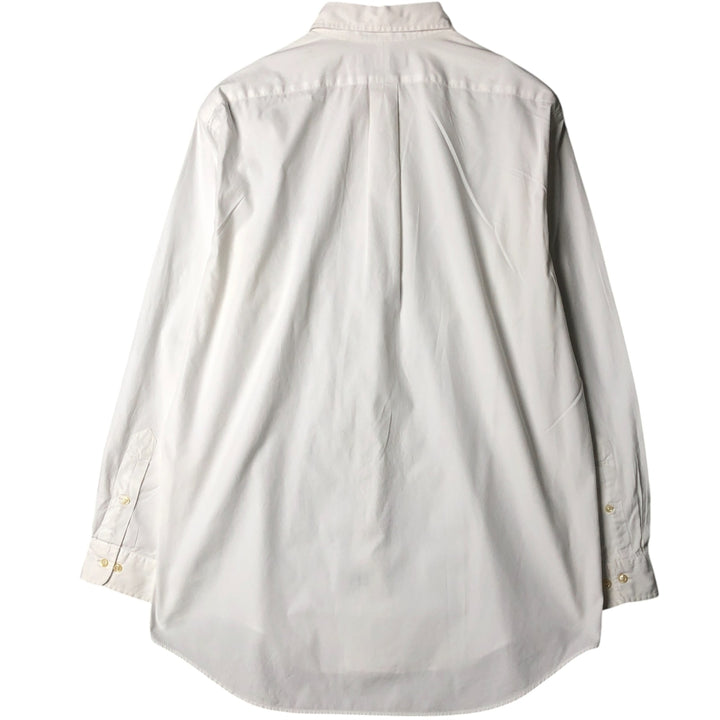 Ralph Lauren YARMOUTH long sleeve button down shirt, men's size L cotton white type Vintage Second Hand