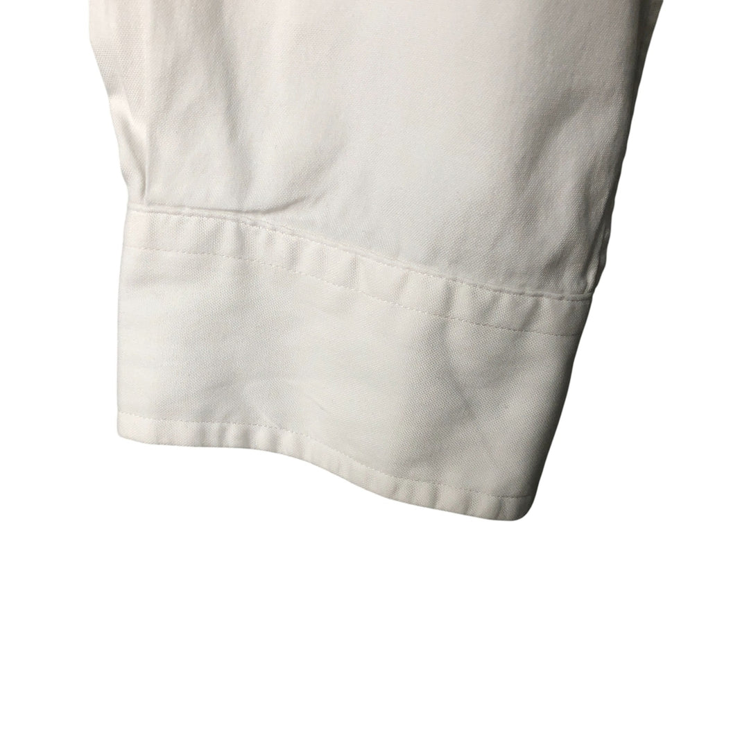 Ralph Lauren YARMOUTH long sleeve button down shirt, men's size L cotton white type Vintage Second Hand